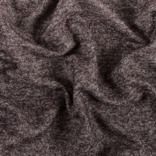 Fig/White Heathered Wool Tweed