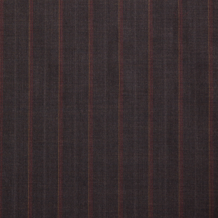 Charcoal/Chilli Pepper Shawdow Striped Super 150 Wool Suiting