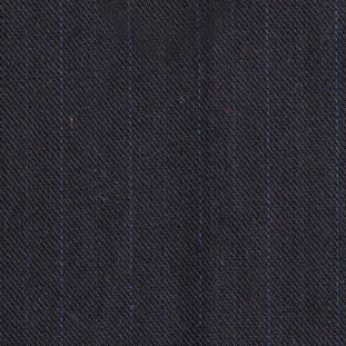 Navy/Blue Pinstriped Super 130 Wool and Cashmere Suiting