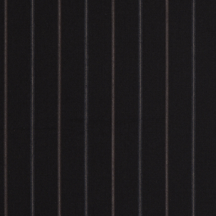 Black/Gray/Navy Shadow Striped Super 160 Wool Suiting