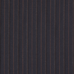 Quality Blue/Orange Pinstriped Super 180 Wool Suiting