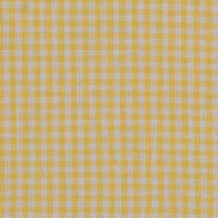 Lemon Drop/White Gingham Cotton Shirting