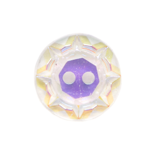 Iridescent/Crystal Glass Button - 18L/22mm