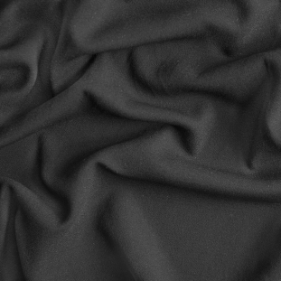 Italian Black Double Cloth Stretch Viscose Crepe