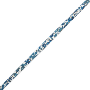 Blue Floral Cotton Tubing - 0.25