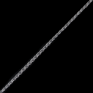 Metallic Silver Crochet Chain - 0.125