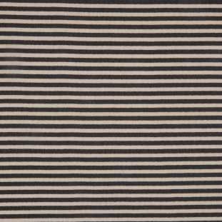Black/Pumice Stone Candy Striped Printed Polyester Chiffon