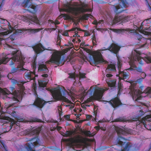 Pink Kaleidoscopic Digitally Printed Stretch Neoprene/Scuba Knit