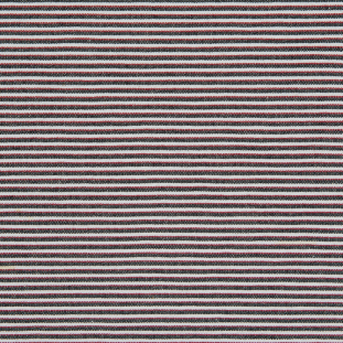 Red/Black/White Raised Shadow Stripes on Stretch Cotton Woven
