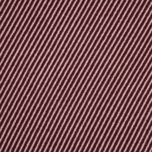 Reversible Burgundy/Angora Raised Regimental Striped Cotton Twill