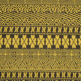 Yellow/Gray Textural Geometric Novelty Knit
