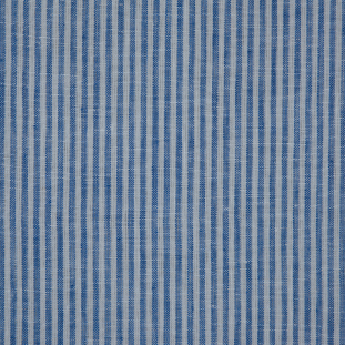 Blue Candy Striped Lightweight Linen