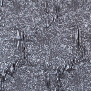 Metallic Silver and Gray Abstract Brocade