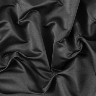 Black Solid Polyester Shantung