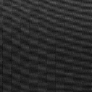 Famous NYC Designer Black on Black Checkered Polyester Twill