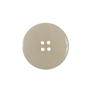 Cream Plastic Coat Button - 36L/21mm