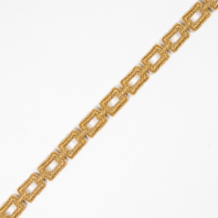 Metallic Gold Fabric Chain Link Trimming - 0.75