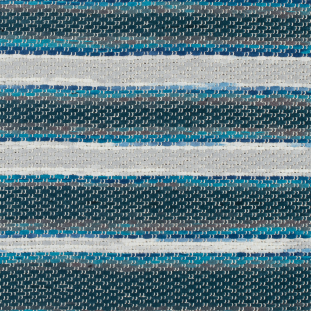 Glacier Gray/Mazarine Blue/Lyons Blue/Erget Striped Loosely Woven Tweed