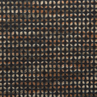 Black/Brown Geometric Striped Novelty Woven