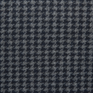 Italian Midnight Navy/Gray Houndstooth Wool Knit