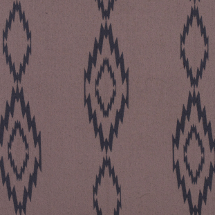 Brown/Black Tribal Printed Polyester Chiffon