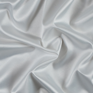Italian White Stretch Polyester Charmeuse