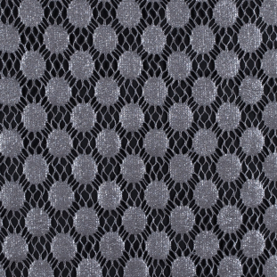 Italian Silver Dotted Netting with Metallic Laminate