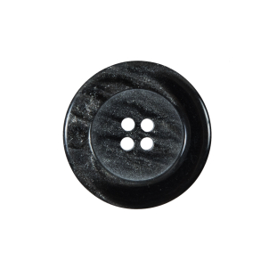 Black and Silver Marbleized Plastic Button - 36L/22mm