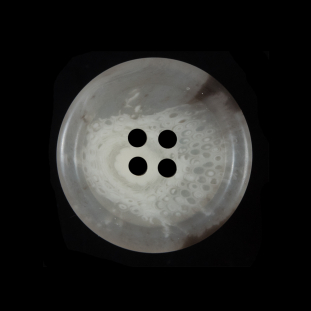 Clear and Brown Rimmed Plastic Button - 40L/25mm