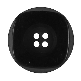 Black 4-Hole Plastic Button - 54L/34mm