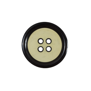 Oasis Green and Black 4-Hole Plastic Button - 36L/22mm