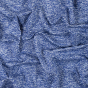 Heathered Clippers Blue Stretch Polyester Jersey