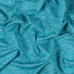 Heathered Teal Stretch Polyester Jersey