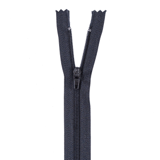 Black Regular Zipper with Nylon Coil - 22