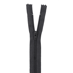 Black Regular Zipper with Nylon Coil - 24