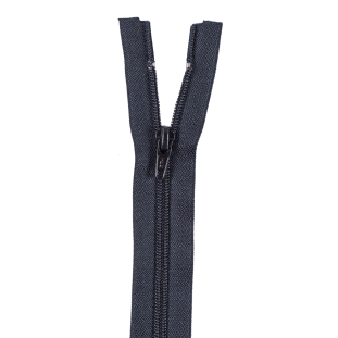 Black Separating Zipper with Nylon Coil - 17.5