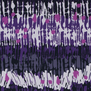 Violet Abstract Printed Stretch Wicking Jersey