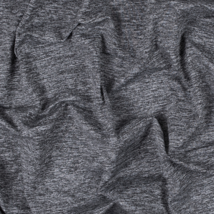Heathered Chrarcoal Gray Stretch Polyester Jersey