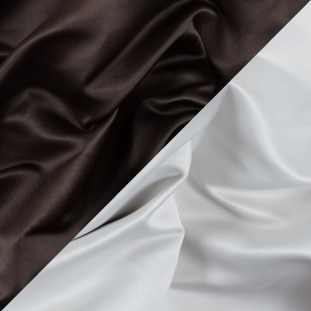 Brown and White Two-Tone Double Duchesse Satin
