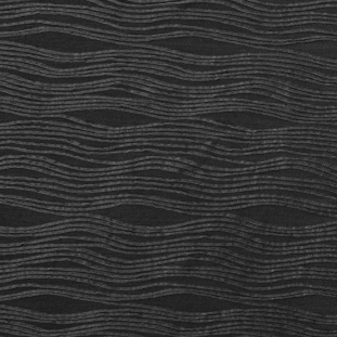 Italian Black Textural Striped Knit
