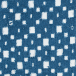 Italian Coronet Blue Perforated Denim