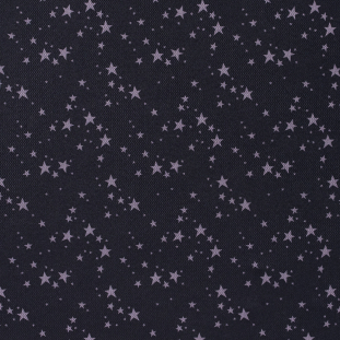 Black and Gray Star Printed Polyester and Bamboo Wicking Fabric