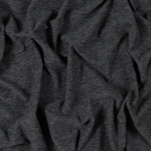 Heathered Charcoal Stretch Polyester Jersey