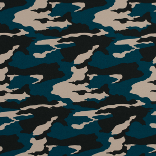 Pacific, Forest Night and Gray Sand Camo Cotton Canvas