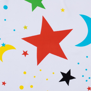 Ralph Lauren Multi-Color Star Printed Silk Georgette