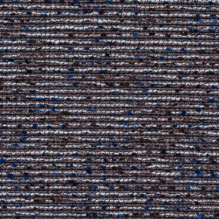 Metallic Copper and Mazarine Blue Polyester Tweed