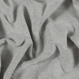 Gray and Ivory Cotton French Terry Knit