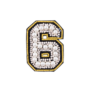 #6 Patch with Pearls - 3x4
