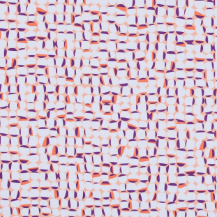 Orange and Purple Circles printed on a Cotton Woven