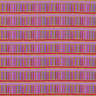 Purple and Pink Geometric Striped Cotton Print